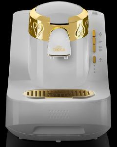 Arzum OKKA Turkish Coffee Maker, White & Gold, OK-008-B