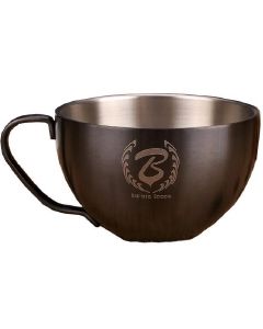 Barista Space Stainless Steel Coffee Cup, Black, 250 ml, BS-CC-12