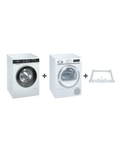 Siemens Bundle offer 10 Kg Washer + 9 Kg Heat Pump Dryer + Stacking Kit