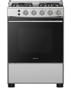 Hisense 60 cm Gas Cooker, 4 Gas Hob, Gas Oven, HFG60121X
