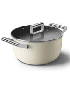 Smeg Casserole + Lid, 24 cm, CKFC2411CRM