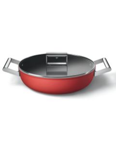 Smeg Deep Pan + Lid, 28 cm, CKFD2811RDM