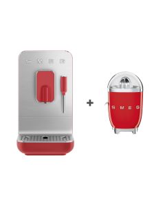 Smeg Bean to Cup Coffee Machine with Milk Frother with a Free Citrus Juicer