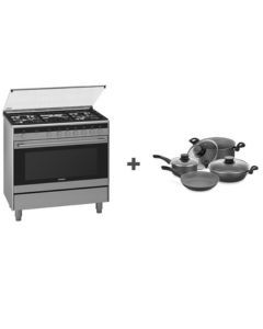 Siemens Bundle Offer Gas Cooker 90 cm+ Tramontina Cookware 7Pcs, HG73G8357M