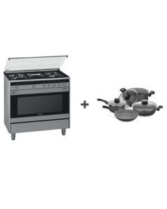Siemens Bundle Offer Combination Cooker 90 cm + Tramontina Cookware 7Pcs, HQ738357M