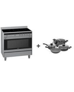 Siemens Bundle Offer Electric Cooker 90 cm+ Tramontina Cookware 7Pcs, HY738357M
