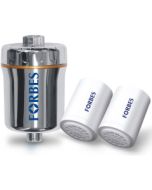 Forbes Shower Filter Combo, HAIRGUARDCHROME1+2