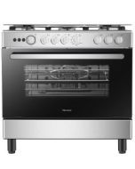 Hisense 90 cm Gas Cooker, 5 Gas Hob, Gas Oven, HFG90335RX