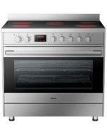 Hisense 90 cm Ceramic Cooker, 5 Zone, Electric Oven, HFEC90545X