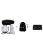 Smeg Bundle Offer Stand Mixer + Kettle + 4 Slice Toaster, Black